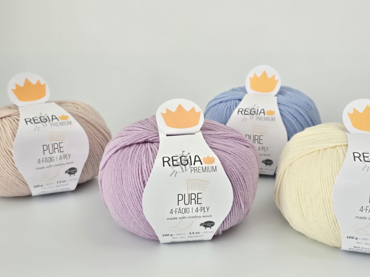Regia Premium Pure merino zeķu dzija 52 Light Blue - Image 3