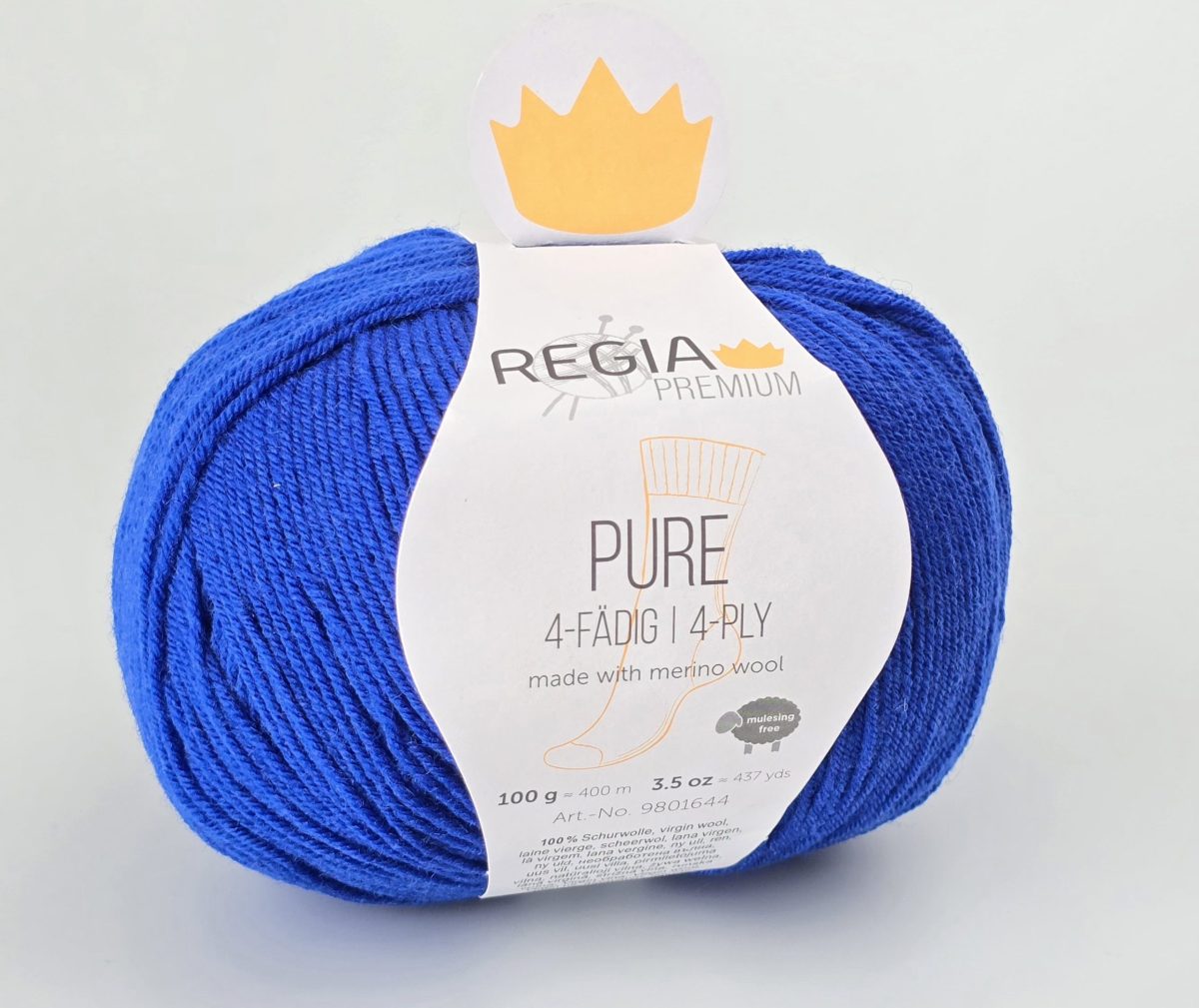 Regia Premium Pure merino zeķu dzija 00053 Bluebird - Image 1