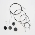 Knitpro aukliņa THIN AND FLEX nerūsējošā tērauda ar neilona pārklājumu