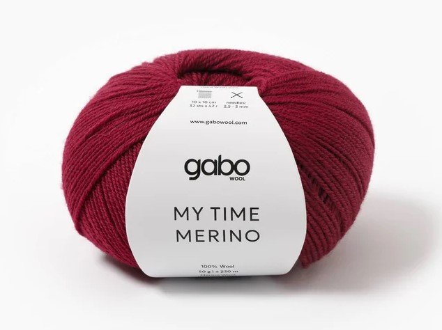GABO_my_time_merino_FULL_9015 Gabo Wool MY TIME MERINO 9015 vīna sarkans - Image 1