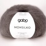 Gabo Wool MOHSILKO mohēras dzija 4308 pelēki brūna